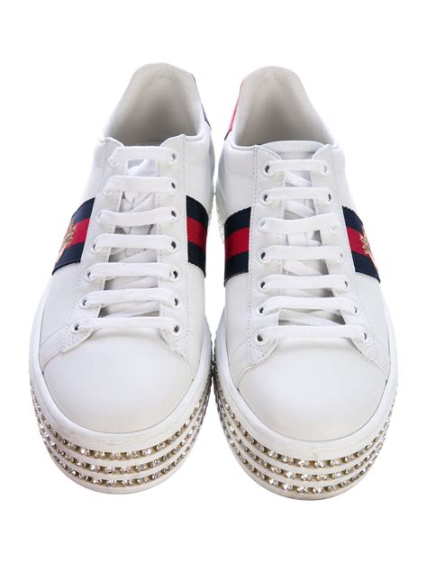 crystal gucci sneakers|gucci ace sneakers with crystals.